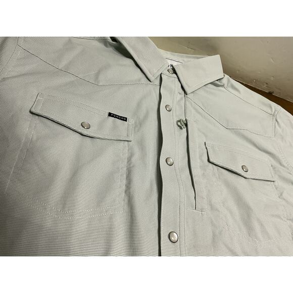 Poncho Shirt Mens XL Slim Fit Mint Green Pearl Snap Western NWT - Picture 4 of 11